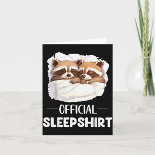 Carte Chemise de nuit Raton laveur Animaliers Pyjama