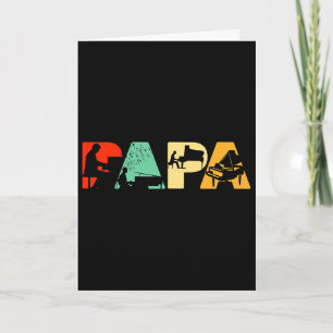 Carte Chemise de papa piano homme drôle papa piano fête