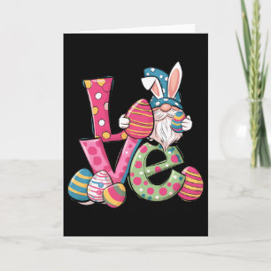 Carte Chemise de Pâques Gnome Jour de Pâques Amour Homme