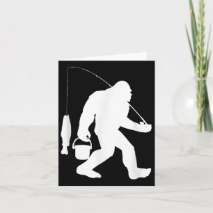 Carte Chemise De Pêche Bigfoot Funny Sasquatch Et Poisso
