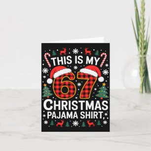 Carte Chemise de pyjama de Noël 67 drôle six sept mème B