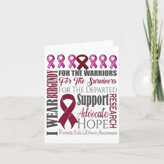 Carte Chemise de sensibilisation à la faucille Burgundy 