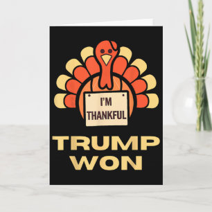 Carte Chemise de Thanksgiving Donald Trump Je suis recon