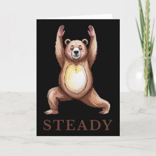 Carte Chemise de yoga Steady Bear Calme Lance Mignon Ani