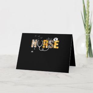 Carte Chemise d'Halloween pour infirmière avec araignée