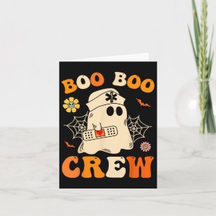 Carte Chemise d'infirmière Boo Boo Crew Drôle Fantôme Ré
