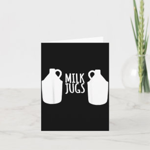 Carte Chemise drôle allaitement - Jugs de lait de soutie