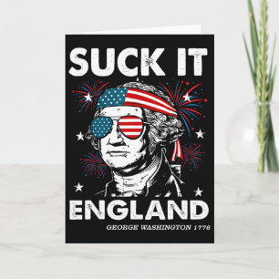Carte Chemise drôle d'Angleterre suce-le 4 juillet Georg