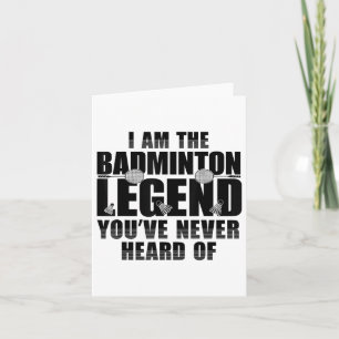Carte Chemise drôle de badminton Hommes Femmes Joueur de