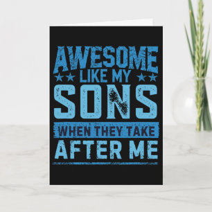 Carte Chemise drôle de papa de fils Hommes drôle de fête