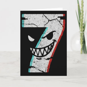 Carte Chemise du numéro 7 maléfique - Blague 7 a mangé 9