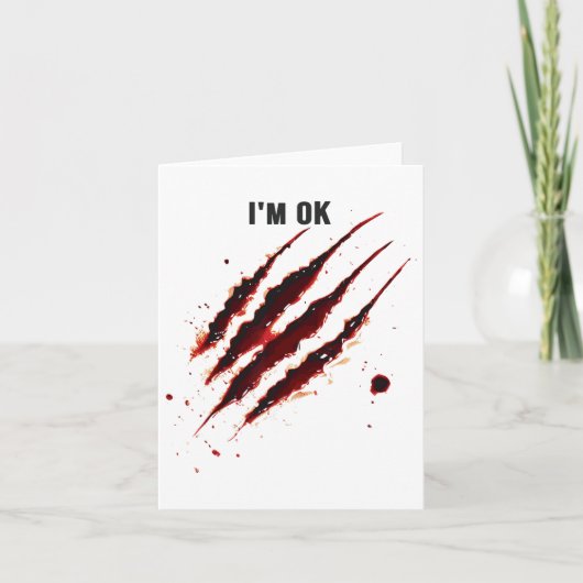 Carte Chemise ensanglantée Ça va Déchirure de sang éclab (Devant)