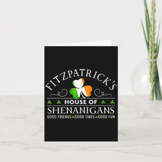 Carte Chemise Fitzpatrick Maison Des Shenanigans St-Patr (Devant)