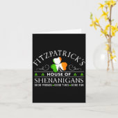 Carte Chemise Fitzpatrick Maison Des Shenanigans St-Patr (Fleur jaune)