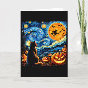 Carte Chemise Halloween Hommes Femmes Chat Noir Citrouil