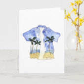 Carte Chemise hawaïenne (Fleur jaune)