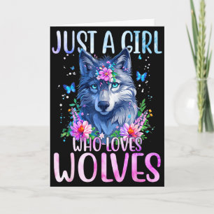 Carte Chemise Loup Mignon Juste Une Fille Qui Aime Les L