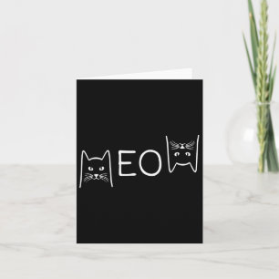 Carte Chemise Meow Meow Meow Kitty Funny Chats Maman Et