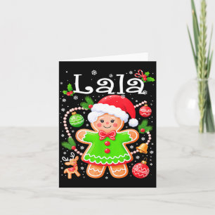 Carte Chemise Mignonne Lala Biscuit de Noël Famille Tenu