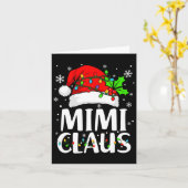 Carte Chemise Mimi Claus Lumières de Noël Pyjama Famille (Fleur jaune)