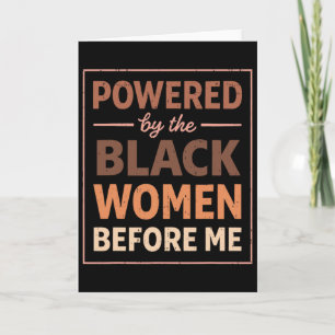 Carte Chemise Mois de l'histoire des Noirs Femmes Afro F