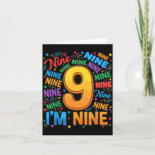 Carte Chemise pour 9e anniversaire garçons 9 ans 9 fille