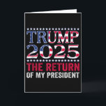 Carte Chemise Pro Trump 2024 Le Retour De Mon Président<br><div class="desc">Chemise Pro Trump 2024 Le Retour De Mon Président Trump 2025 Débardeur</div>