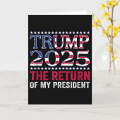 Carte Chemise Pro Trump 2024 Le Retour De Mon Président  (Fleur jaune)