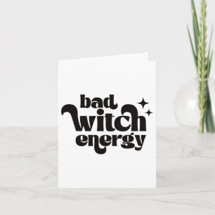 Carte Chemise Rétro D Energie de Sorcière Halloween Vibe