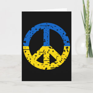 Carte Chemise Signe de Paix Ukraine Vintage Rétro F