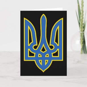 Carte Chemise Trident ukrainienne Tryzub Armée ukrainien