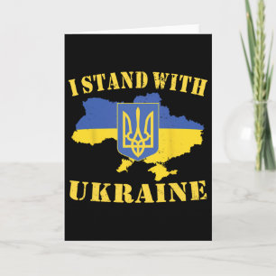 Carte Chemise Ukraine Je suis avec l'Ukraine Drapeau ukr