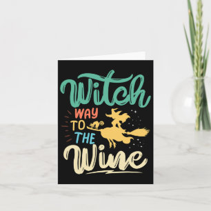 Carte Chemise vin pour femmes sorcière façon de vin drôl