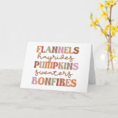 Carte Chemises de flanelle Citrouilles Feux de joie (Fleur jaune)