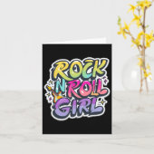 Carte Chemises de groupe pour enfants Rock N Roll Girl R (Fleur jaune)
