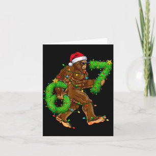 Carte Chemises de Noël drôles Six Sept 6 7 Meme Bigfoot