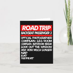 Carte Chemises de road-trip en famille Vacances drôles É