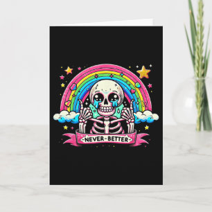 Carte Chemises drôles de squelette d'Halloween jamais mi