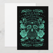 Carte Chemises en iris à crâne de sucre géniales (Devant / Derrière)