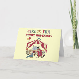 Carte Chemises et cadeaux Circus First Birthday