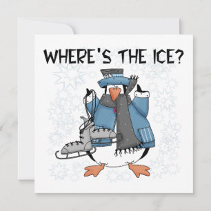 Carte Chemises et cadeaux de patinage sur glace Penguin