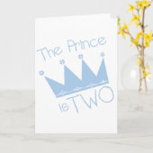 Carte Chemises et cadeaux Prince Crown 2e anniversaire (Fleur jaune)