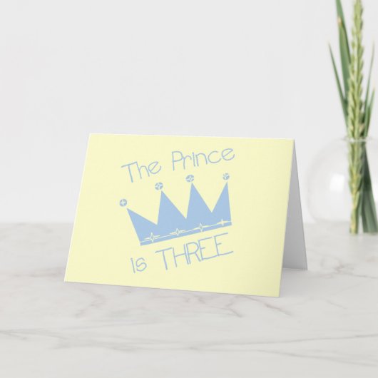 Carte Chemises et cadeaux Prince Crown 3e anniversaire (Devant)