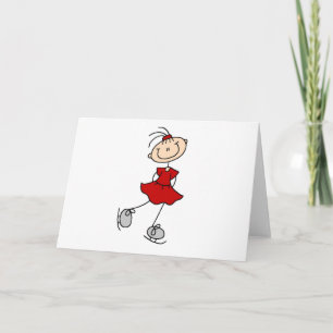 Carte Chemises et cadeaux Red Dress Figure Skater