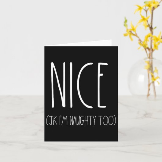 Carte Chemises Naughty And Nice Couples Pour Noël Jk N (Fleur jaune)