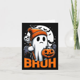 Carte Chemises Rétro Halloween Hommes Femmes Bruh Ghost