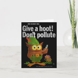 Carte Chemises Vintage Par Sven & Angus Woodsy Owl Give
