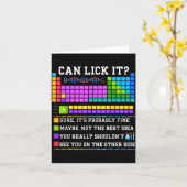 Carte Chemistry Elements Teacher Can I Lick It Periodic  (Fleur jaune)