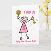 Carte Chemo Bell - Cancer du sein du ruban rose (Fleur jaune)