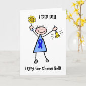 Carte Chemo Bell - Colon Cancer Woman (Fleur jaune)